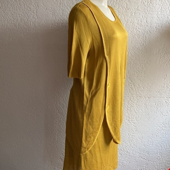 NINA RICCI PARIS VTG mustard color siut. Med?? As is - Picture 6 of 14